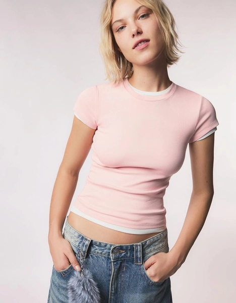 Short sleeve crew neck T-shirt
