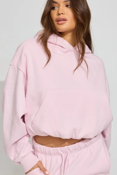 UltraFleece Clean Cropped Bubble Hoodie Pink - Garage Clothing | Fashion Clothing and Accessories