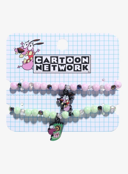 Courage The Cowardly Dog Eustace Mask & Courage Best Friend Bead Bracelet Set
