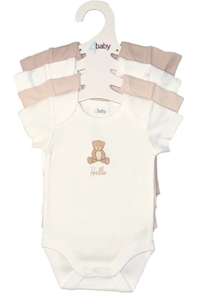 4Baby Bodysuit 4 Pack Bear Mutli Size 00000 - Clothing