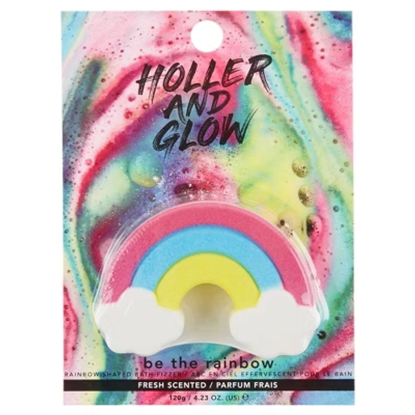 Holler and Glow Be The Rainbow Fresh Bath Bomb - 4.2oz