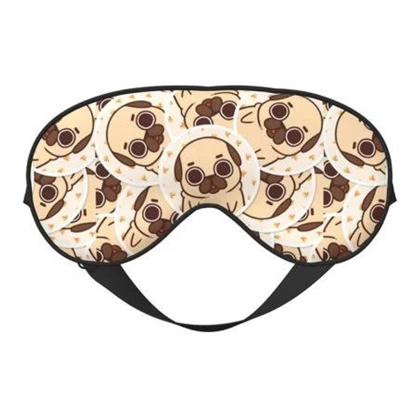Soft Zero Pressure Eyes Cover Cute Pug Light Blocking Sleeping Eye Mask For Women Men For Side Sleeper Night Sleeping,Work Nap And Travel, Women's,