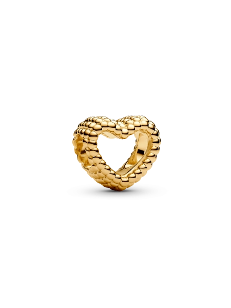 Beaded Open Heart Charm