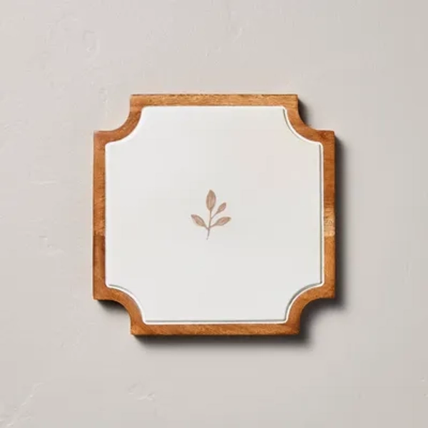Wood Trivet with Icon Sour Cream - Hearth & Hand™ with Magnolia