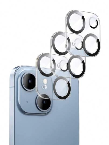 3pcs/Set High Definition Lens Protector Case, Protect Camera From Scratches, Compatible With Apple 11 And Above Series, 11/12/13/14/15/16/16 Plus/16 Pro/16 Pro Max/16e/17/17 Air/17 Pro/17 Pro Max Full Series