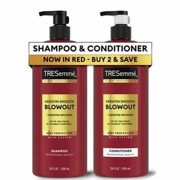 Unilever Tresemme Shampoo & Conditioner Keratin Smooth  28 Fl oz 2 Count