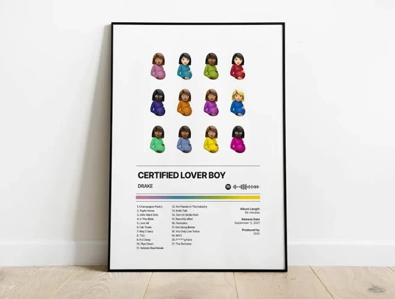 Drake - Certified Lover Boy Music Album Cover Poster
