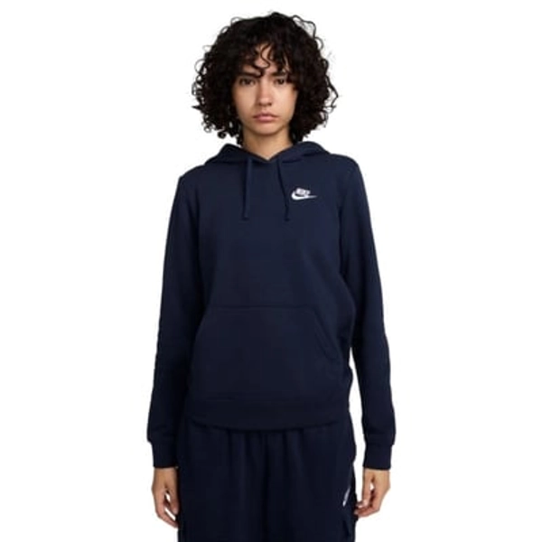 Women's Nike Sportswear Club Fleece Hoodie Medium Obsidian/White