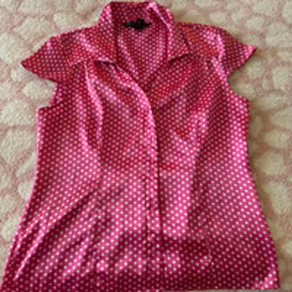 Victoria's Secret Pink Satin Polka Dot blouse