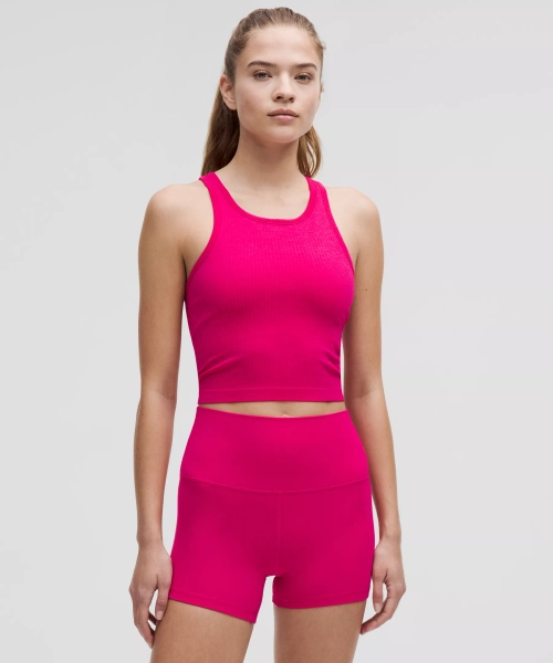 Ebb to Street Cropped Racerback Tank Top *Light Support, B/C Cup - Passionate - 10