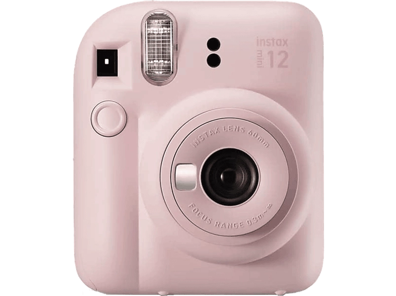 Cámara instantánea - Fujifilm Instax Mini 12, 62× 46 mm, Flash, Rosa pastel