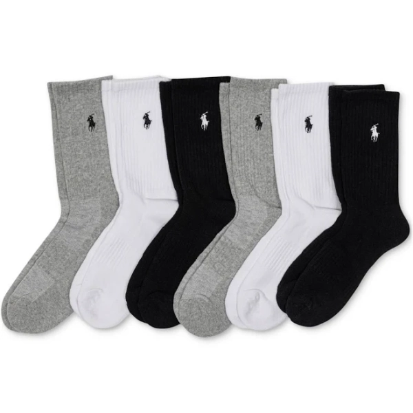 Polo Ralph Lauren Women's 6-Pack Cushion Crew Socks