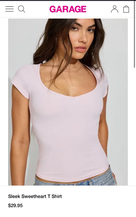 Sleek Sweetheart T Shirt