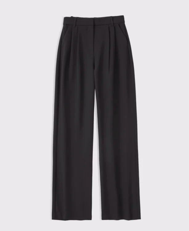 Curve Love A&F Sloane Tailored Wide Leg Pant