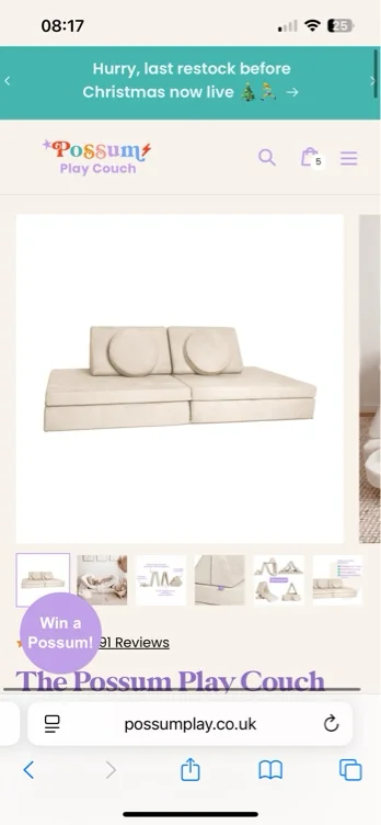 The Possum Play Couch (with Circle Set)