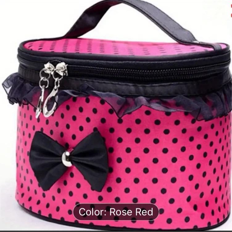 🟢polka dot makeup bag
