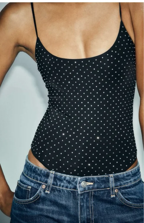 BODY POLIAMIDA STRASS