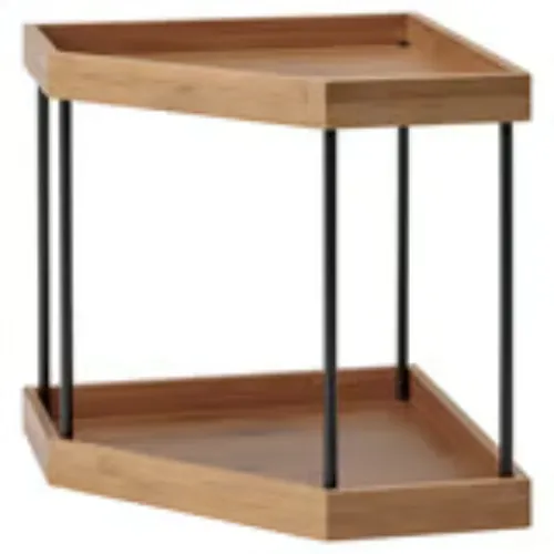 NÅLBLECKA Estante de esquina - metal/bambú para encimera de cocina