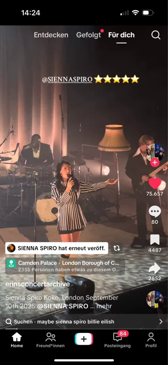 Ein konzert Ticket von Sienna Spiro
