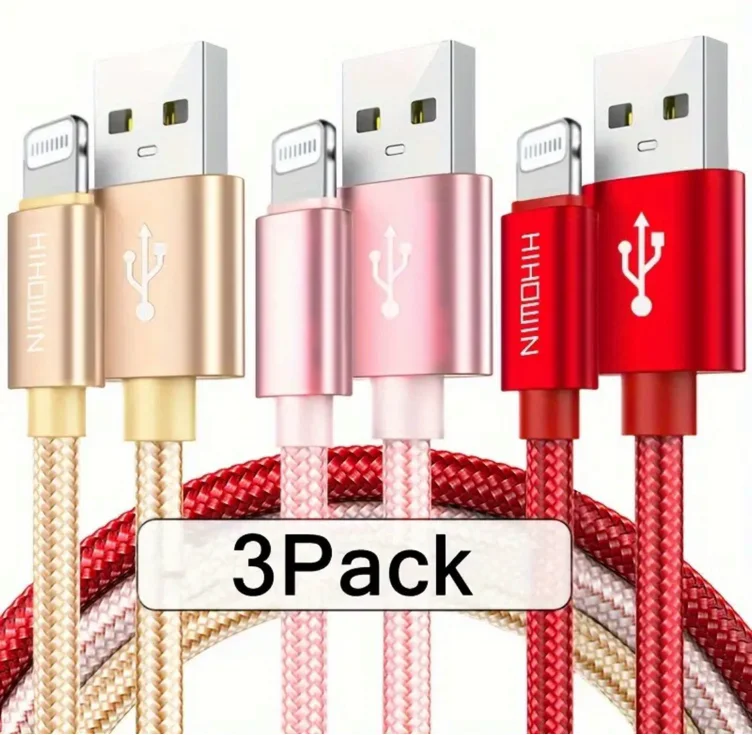 1/3pcs Hihowin USB Fast Charging Cable for iPhone 14/13/12 Pro Max/X/XR/XS/8/7/6s/6/for iPad/for AirPods - 3, 3ft/6, 6ft/10ft, 5-10W High-Speed Data Transfer, Matte Finish, Durable & Flexible, Compatible with Multiple Devices, Device Connectivity, Sleek Design, Sturdy Construction, Usb Extension Cable, Usb Cable, Lightning Cable, Lightning Charging Cable, Charger Fast Charging, Usb C To Lightning, Fast Charger, Type C To Lightning Cable, Usb To Lightning Cable, Charge For Iphones