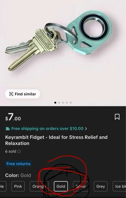 Keyrambit Fidget - Ideal for Stress Relief and Relaxation - TikTok Shop