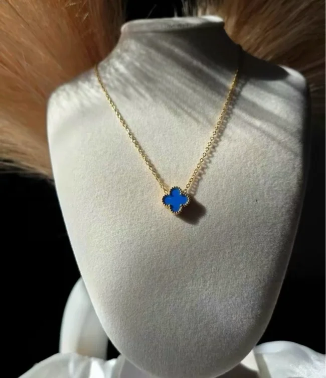 Four Petal Flowers Necklace- Stainless Steels - TikTok Shop