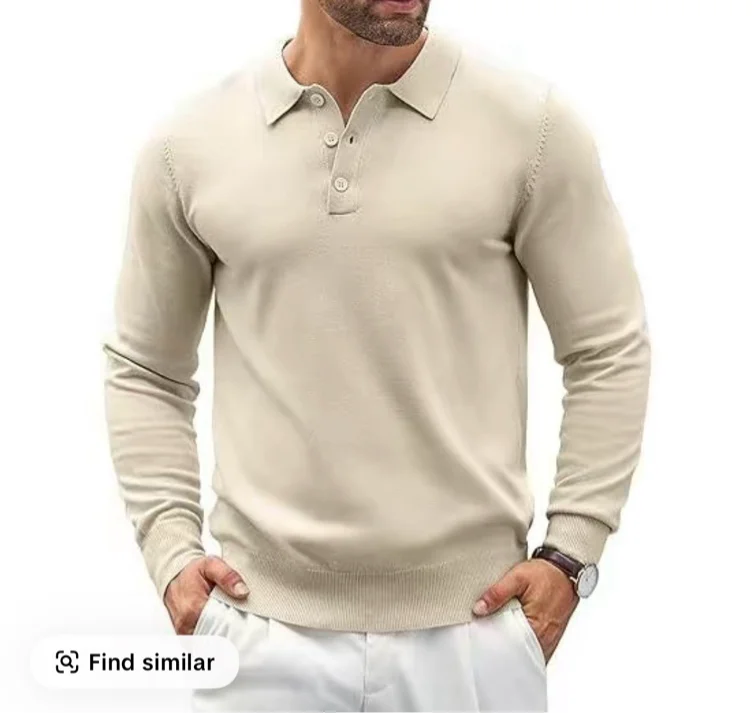 COOFANDY Fall Outfits Soft Menswear Knit Polo Shirts Casual Long - TikTok Shop