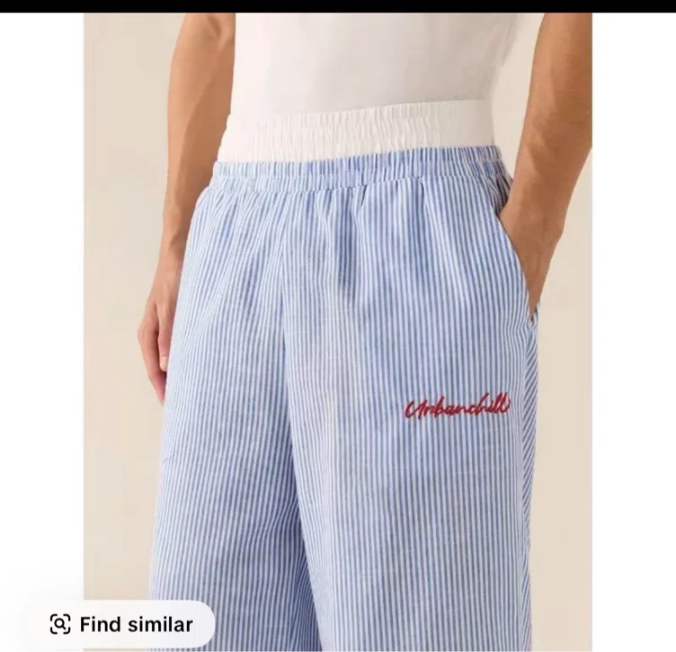 Men's Woven Casual Everyday Loose Striped Patchwork Waistban - TikTok Shop