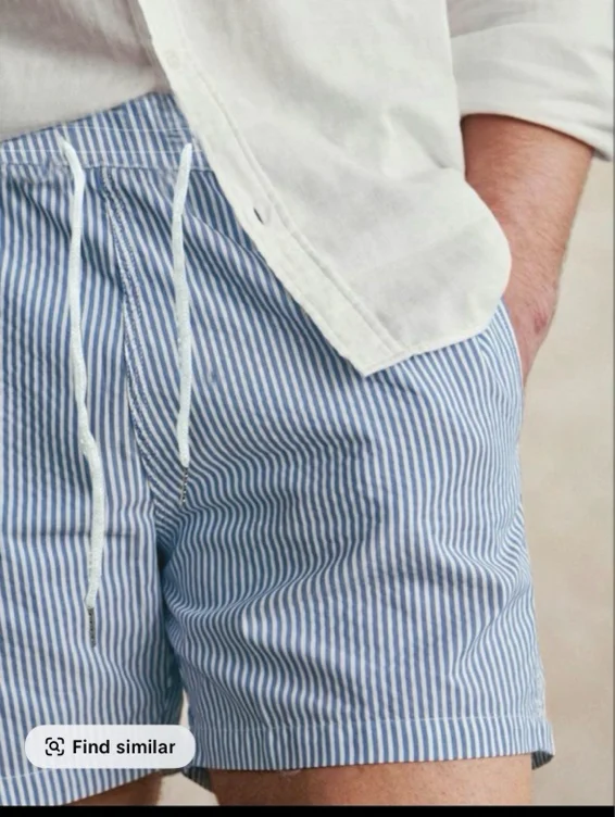 Men's Striped Print Shorts, Casual Comfy Shorts for Summer, Men's - TikTok Shop