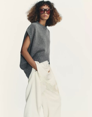 Oversized wool waistcoat 