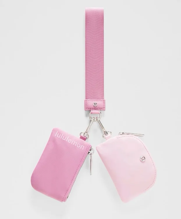 Dual Pouch Wristlet - pink frosting/blissful pink - ONE SIZE