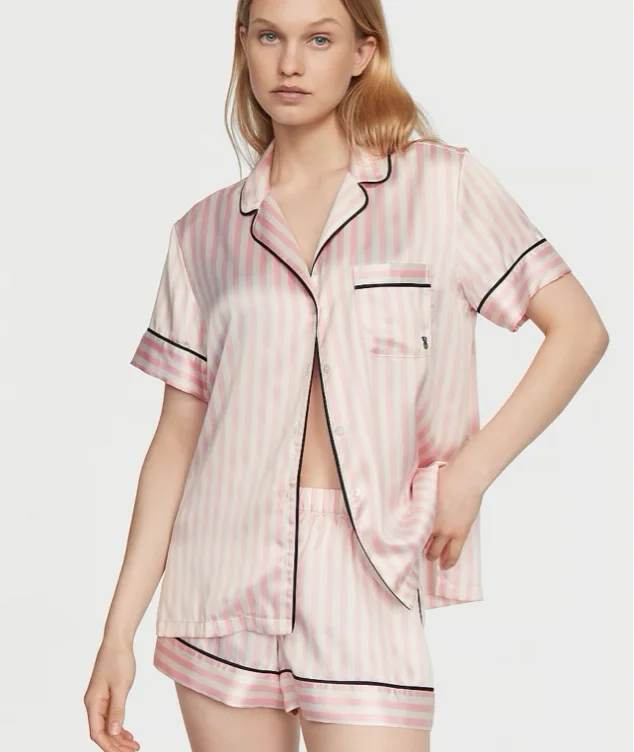 Glazed Satin Short Pajama Set