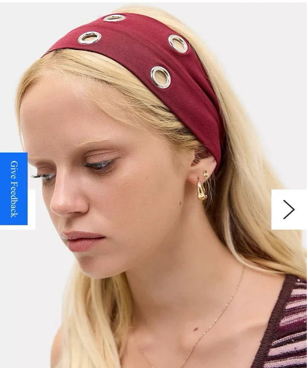 Bandeau à œillets UO bordeaux 