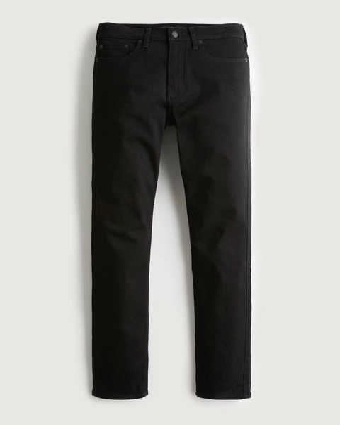 Black No Fade Slim Straight Jeans