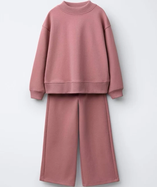Zara Kids Interlock Sweatshirt and Pants Set