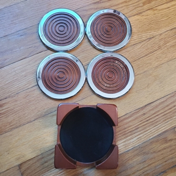 Williams‎ Sonoma Wood and Metal Coasters