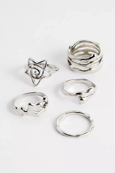 Silence + Noise Swirl Star Ring 5-Pack