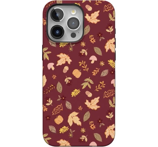 Casely iPhone 15 Pro Compatible with MagSafe Autumn Merlot | Fall Foliage Case Bold Flex + MagSafe