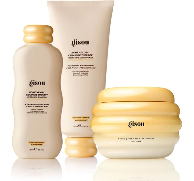 Gisou Honey Gloss Hair Wash Trio Set