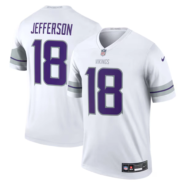Men's Minnesota Vikings Justin Jefferson Nike White Legend Player Performance Top
