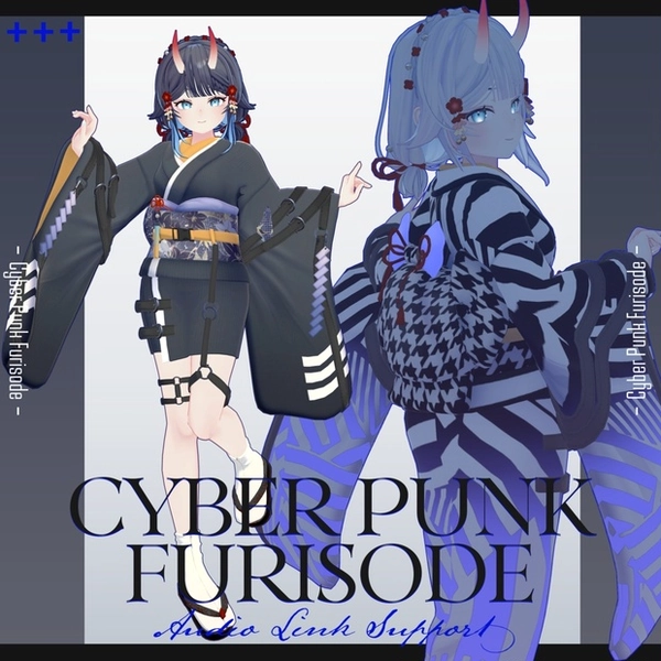 【3Dモデル衣装】サイバーパンク振袖