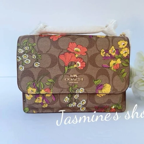 Coach NWT Mini Klare Crossbody In Signature Canvas With Floral Print CR170 - New Women | Color: Brown/White