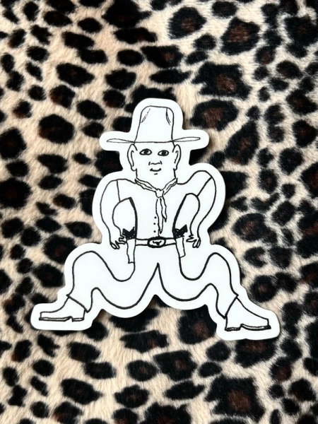 Curly Phil Die Cut Sticker