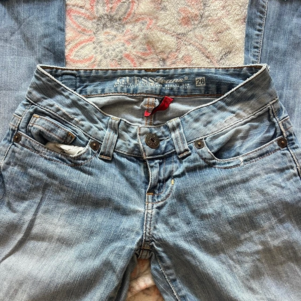 *REPOP* Vintage y2k extremely Low-rise GUESS blue...