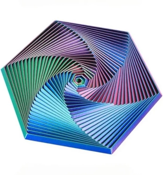Fractal Fidget Hexagon 3D Printed Relieve Stress Reducing Toys