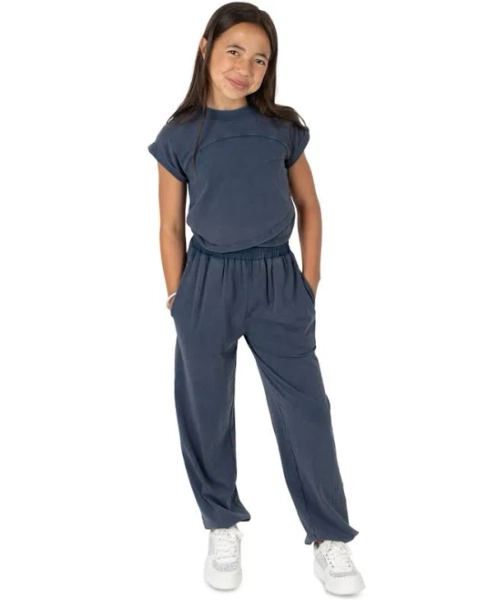 Tween Diva Girls' 7-16 Washed Jersey Knit Long-Sleeve Top and Joggers