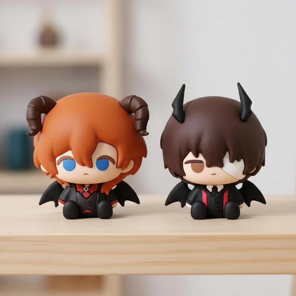 Bungou Stray Dogs Devil Figures | Dazai & Chuuya Anime Desk Decor
