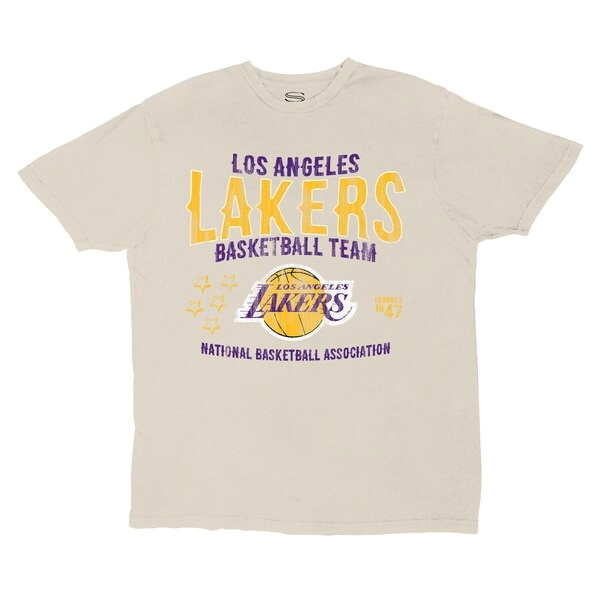 Unisex Los Angeles Lakers  Stadium Essentials Khaki Shapeshifter Vintage T-Shirt