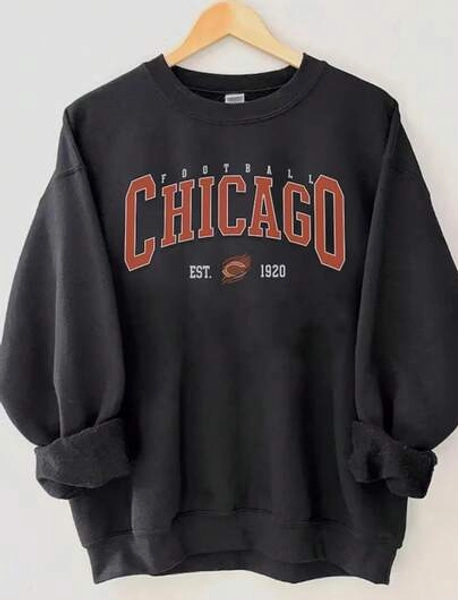 Vintage Style Chicago Football Sweatshirt_ Bears Fan Gift