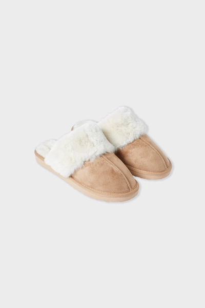 Chaussons mules fourrées